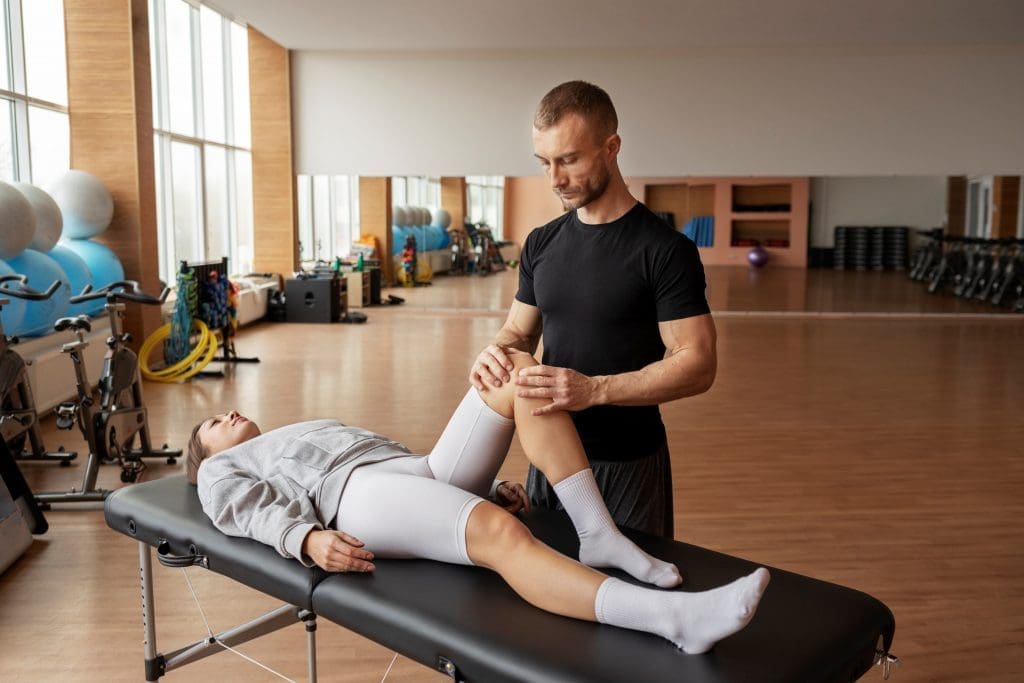 A fisioterapia promove exercícios que alongam e fortalecem os músculos